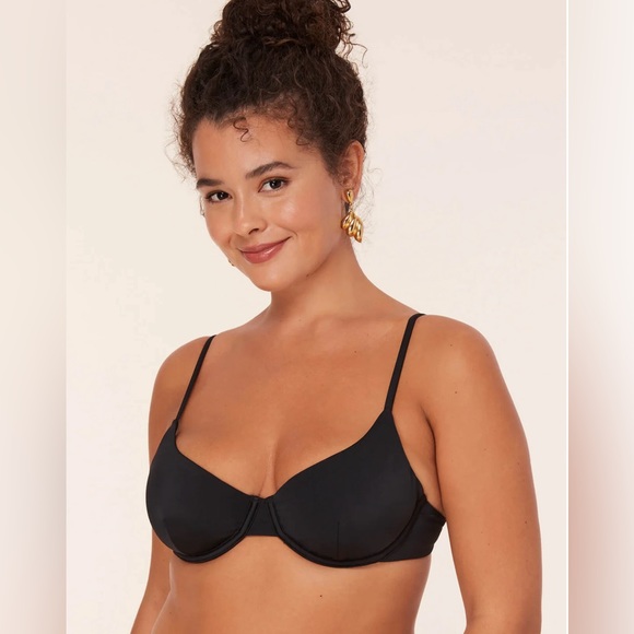ANDIE -Bermuda Top - Black Swimsuit Underwire Full Coverage Bikini Top (S)   NWT - Picture 3 of 11